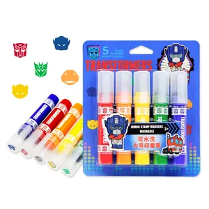 China OEM factory price cute stamp art washable markers for kids painting and drawing hobbies