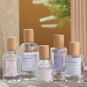 Profumo di lusso trasparente ricaricabile smerigliato vuoto rotondo 30ml 50ml bottiglia di profumo di vetro 100ml con confezione - Product Image 2