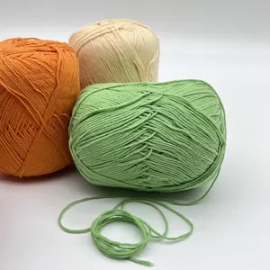 Craft Vogue Soft Hand Knitting Solid Baby Cotton Yarn 4ply 50g 100g Milk Cotton Yarn For Crochet