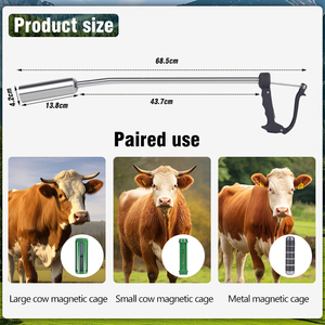 Tiermedizin Werkzeug Rinder Kuh Magen Medizin Fütterung Veterinär Pille Treibmittel Pistole Magnetisch in Kuh Magen Werkzeug setzen - Product Image 3