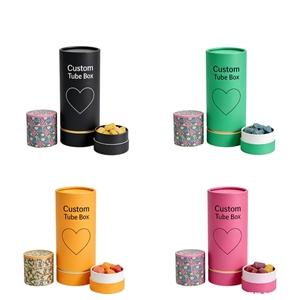 Customized Paper Tube Packaging Kraft Paper Gift Boxes Round Jar Brown Kraft Paper Tube Packaging Eco Friendly Paper Boxes - Product Image 1