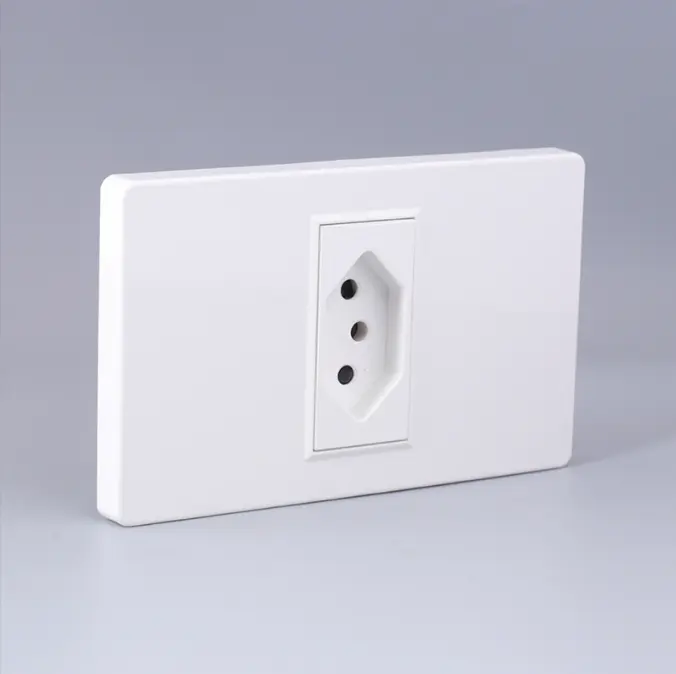 Brazil Socket Type 118 South African Wall three hole Brazil 10A three hole Brazil socket panel