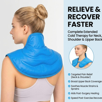 Compresse de glace personnalisée pour soulager les douleurs au cou et aux épaules, grande compresse de glace pour le cou avec doublure en peluche pour les blessures cervicales