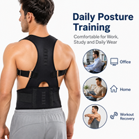 Ceinture Correctrice de Posture Magnétique Ajustable en Maille Respirante – Soutien Dorsal pour Hommes et Femmes, Correction de la Cyphose et de la Colonne Vertébrale