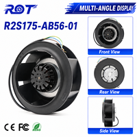 Ventilador Centrífugo Original R2S175-AB56-01 AC, 230V, 53W, 2300RPM, 175x69mm, 445m3/h, con Rodamiento de Bolas, para Reemplazo en Gabinetes HVAC