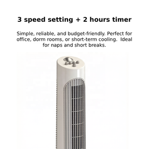 Ventilador de Torre Simple, Económico y Confiable de 29 Pulgadas, Ventilador de Pedestal Silencioso con Brisa Suave para Apartamento/Oficina - Product Image 3