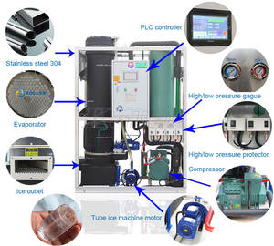 Machine à glace en tube Koller 10 tonnes/jour avec certification CE à vendre en Colombie Amérique du Sud - Product Image 3