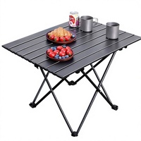Table pliante d'extérieur en acier au carbone de style omelette pour le camping, les pique-niques, les marchés nocturnes – Meuble d'extérieur durable et facile à ranger