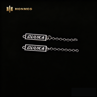 HONMEO – Étiquette métallique personnalisée en alliage de zinc pour vêtements, chaîne de poche décorative, étiquette métallique pour jeans, conception de logo sur mesure en usine