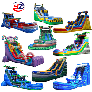 Aufblasbare Wasserrutsche Kommerzielle Aufblasbare Rutschen mit Wasserbecken für Kinder und Erwachsene Party - Product Image 2