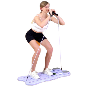 Planche de <span class=keywords><strong>Pilates</strong></span> pliable avec <span class=keywords><strong>rouleau</strong></span> abdominal rebondissant pour le fitness à domicile, équipement d'entraînement résistant à la transpiration, entraînement portable du tronc - Product Image 6