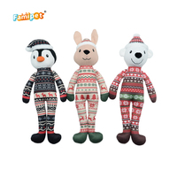 Famipet Fabricant Grossiste Nouveaux Jouets en Peluche pour Animaux à Thème de Noël, Design Animaux, Jouets Sonores pour Chiens