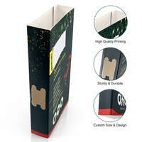 Boîtes en carton ondulé personnalisées, écologiques, biodégradables, recyclables, en matériaux recyclés, forme oblongue, design télescopique, pelliculage mat