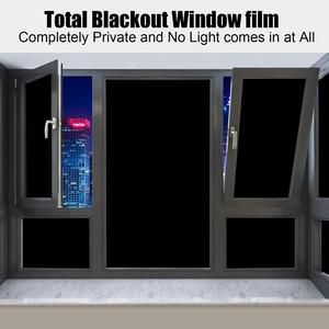 1.52X30M Auto-Adhésif Architecture Privacy <span class=keywords><strong>Film</strong></span> Assombrissant Fenêtre Teinte Noir Fenêtre Autocollant VLT 0% Blackout Building <span class=keywords><strong>Film</strong></span> - Product Image 3