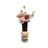 Vase à fleurs imprimé en 3D en PLA écologique avec insert acrylique amovible, couleur et taille personnalisables pour la maison