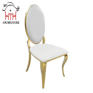 Sillas de Banquete de Lujo, Nuevo Diseño, Acero Inoxidable, Sillas de Comedor <span class=keywords><strong>para</strong></span> Bodas, Sillas Tapizadas <span class=keywords><strong>para</strong></span> Hoteles y Banquetes - Product Image 3