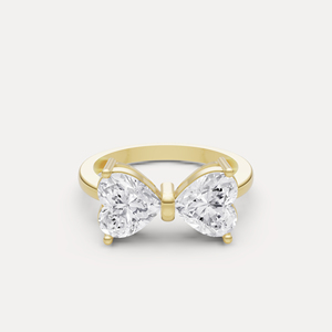 Bague de fiançailles en diamant de laboratoire en forme de cœur, or 9 carats, couleur D, diamant VVS, bijoux de mariée pour demande en mariage, disponible à la vente - Product Image 5