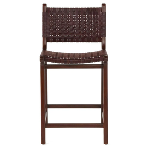 Percy Counter <b>Stool</b> With Back Animal Hyde/Hide/Leather and <b>Wood</b> Durable High Bar <b>Stool</b> for Home Bar & Dining Room - Product Image 4