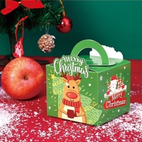 Boîte d'emballage en papier rigide personnalisée pour petits cadeaux de Noël, bonbons aux pommes