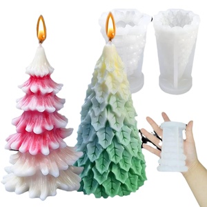 <span class=keywords><strong>Moule</strong></span> en Silicone Sapin de Noël pour Bougie Parfumée au Pin, Plâtre ou Outils de Gâteau, Décoration de Maison DIY - Product Image 5