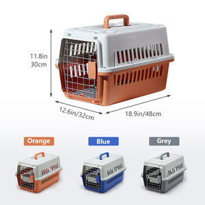 <span class=keywords><strong>Transportín</strong></span> de Plástico para Mascotas Aprobado por Aerolíneas con Cierre de Correa, Jaula Portátil para Perros y Gatos para Viajes en <span class=keywords><strong>Avión</strong></span> - Product Image 6