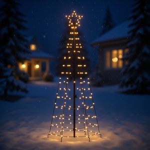 Christmas <b>Tree</b> Light 70.9 In Warm White Led With Spikes Outdoor Indoor Holiday <b>Lighting</b> - Product Image 2