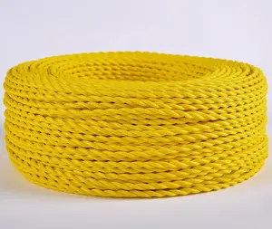 Yellow Wonderful colours fabric cotton twisted pair wire braided textile electric cable cloth covered cord