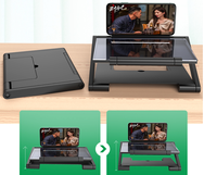 Taşınabilir cep telefonu kavisli HD ekran amplifikatör 8 inç HD ekran braketi büyüteç araçları iPhone Samsung için