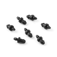 Bouchon d'irrigation micro-pulvérisateur pour serre en POM noir, modèle AT710, double usage 4/7 3/5, accessoires de jardinage Aochi 1/8in-1/4in