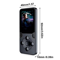 Lecteur MP3 avec écran couleur TFT de 1,8 pouce, réduction de bruit, stéréo HiFi, musique avec haut-parleur, enregistreur