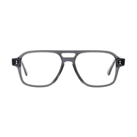 Nouveauté Lunettes de vue carrées vintage en acétate pour hommes et femmes Marque de créateur Double pont Lunettes optiques Mode Lunettes de vue