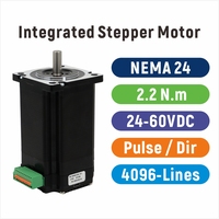Motor paso a paso inteligente Nema 24 ODM/OEM integrado de amplio voltaje 24-60V 2.2Nm, servomotor de bucle cerrado de 2 fases con controlador incorporado