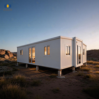 CGCH Villa de Luxe Moderne Préfabriquée 2-3 Chambres, Maison Mobile Extensible en Panneaux Sandwich pour Camping, Maison Conteneur Extensible