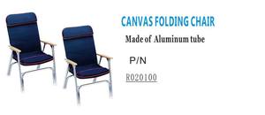 Prix d'usine Accessoires pour bateaux Chaise pliante en toile avec tube en aluminium de couleur bleue - Product Image 6