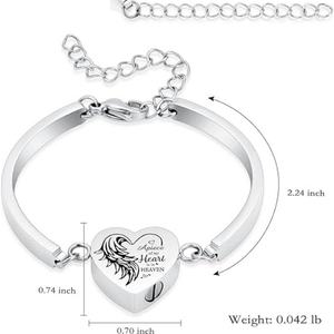 Pulsera <span class=keywords><strong>de</strong></span> urna conmemorativa para cenizas, con bisagras, en oro rosa y negro, grabable, ajustable, joyería <span class=keywords><strong>de</strong></span> recuerdo - Product Image 2