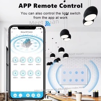 Interrupteur Tactile Intelligent 8 Gangs pour Maison Connectée, Compatible WiFi, avec Surveillance de la Consommation Énergétique, Panneau en Verre Trempé et Commande Vocale