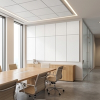 Panneau acoustique PET 24 mm, feutre haute densité, panneau absorbant le son pour murs et plafonds, double face lisse, écologique