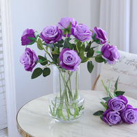 Roses Artificielles en Soie Multicolores pour la Décoration de Bureau, Maison, Mariage, Fête – Fausses Roses pour Table et Mur