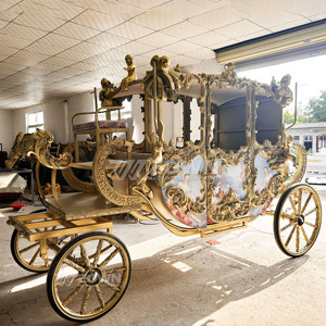 Chariot royal tiré par des chevaux chinois à 4 roues, chariot royal tiré par des chevaux pour <span class=keywords><strong>mariage</strong></span> européen - Product Image 6