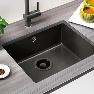 หน้าแปลนอ่างล้างจานสำหรับจุกขวดสเตนเลสแบบสากล (สีดำด้าน)