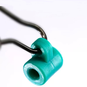 Émerillons de pêche à tête roulante avec mousqueton à hameçon, connecteur d'hameçon, mousqueton de qualité avec tête en plastique, en acier inoxydable - Product Image 2