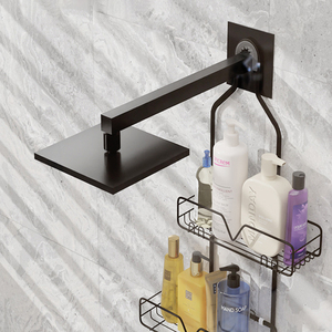 Có thể tháo rời kim loại treo tường phòng tắm lưu trữ Organizer miễn phí đấm nhà vệ sinh vòi hoa sen Caddy - Product Image 4