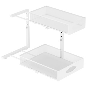 Étagère de rangement pour évier de cuisine, panier coulissant à 2 niveaux, organisateur multifonctionnel pour armoire de cuisine et salle de bain - Product Image 5