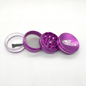 Molinillo de Hierbas Secas Portátil de Lujo de 4 Capas, de Aleación de Aluminio y Zinc, con Opción de Logotipo Personalizado y Color Personalizable, Marca Richer, Venta al Por Mayor - Product Image 2