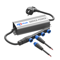 Modules d'éclairage extérieur DC Power Input Assembly Cable Quick Connector M15 4 Ways Cable Splitter 2Pin Female Socket IP67