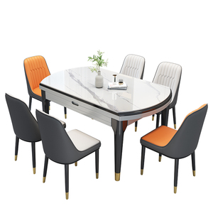 Lumière Luxe Moderne Bois Massif Rock Plate Télescopique Pliant Ménage Petit Appartement Table À Manger <span class=keywords><strong>Induction</strong></span> Meubles De Maison - Product Image 1