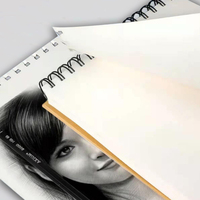 Carnet de croquis de peinture artistique personnalisé, carnet de croquis professionnel pour peinture à l'aquarelle, carnet de croquis à spirale, papier épais vierge 160G avec logo