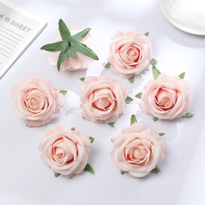 F-1232 Roses artificielles en soie en gros à bas prix, têtes colorées décoratives - Product Image 6