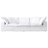 Cloud-Sofa mit Kissen Modernes Minimalistisches Weißes Stoff-Luxus-Dreisitzer-Sofa Wohnzimmer Nordisches Apartment Gepolstertes Sofa
