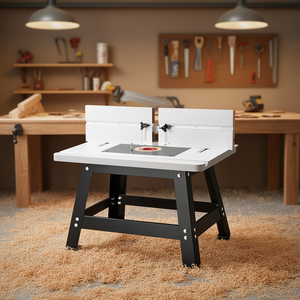 Mesa de fresado de sobremesa D0100X32XN2 de 24 pulgadas x 15.7 pulgadas con superficie de MDF, guía y puerto de extracción de polvo para carpintería - Product Image 2